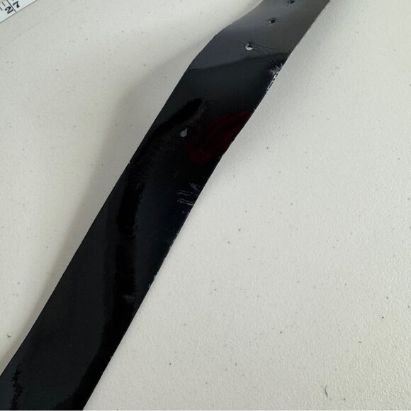 Y2K 90s Antoniazzi Firenze Genuine Patent Leather Belt Ornate Floral Buckle S/M - Picture 7 of 11